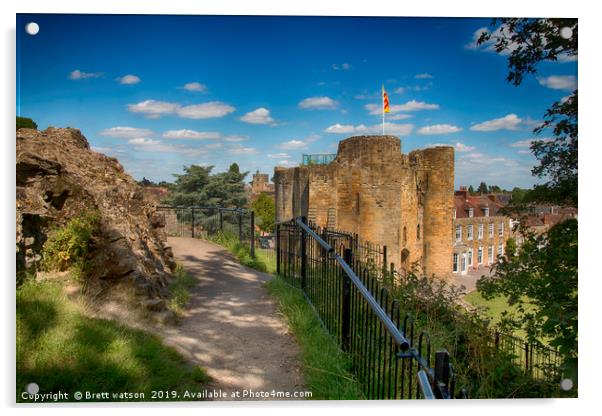 tonbridge castle  Acrylic by Brett watson