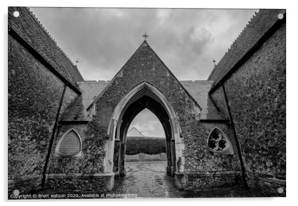 Tonbridge chapel Acrylic by Brett watson