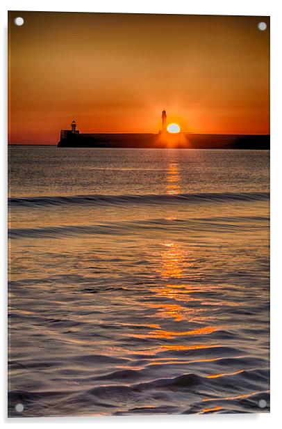Aberdeen Sunrise Acrylic by Mike Stephen