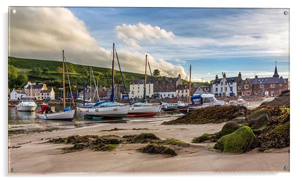 Stonehaven Harbour Acrylic by Mike Stephen