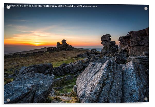 Staple Tor Sunset Acrylic by Tracey Yeo
