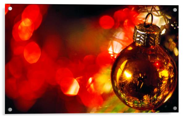 Christmas Bauble Acrylic by Steve Outram