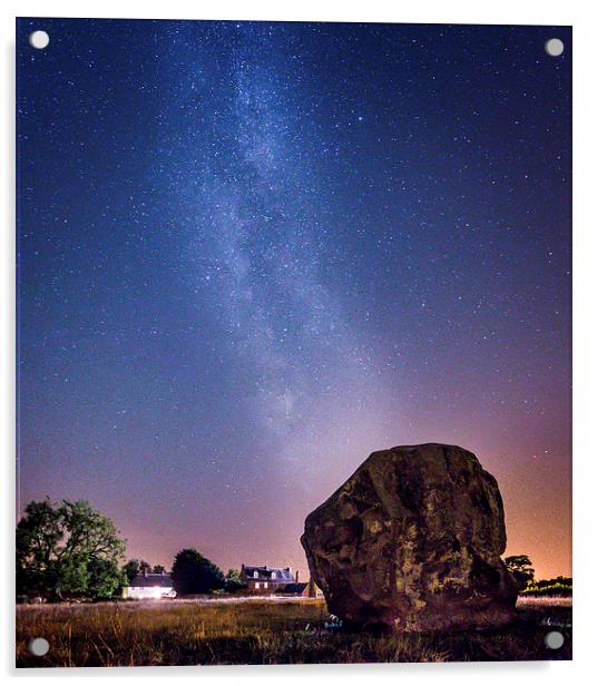 Avebury Milky Way Acrylic by Kevin Browne