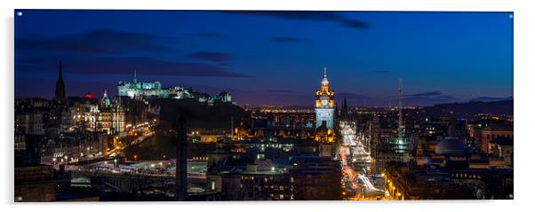 Edinburgh City Scene Acrylic by Kevin Ainslie