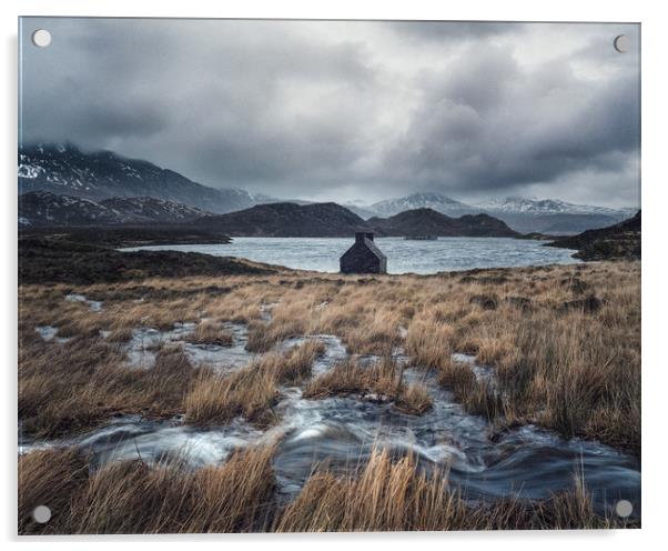Loch Stack storm Acrylic by Kevin Ainslie