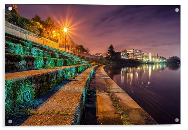 Embankment Shadows Acrylic by Alex Clark