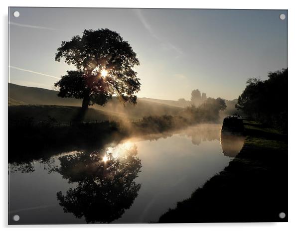 Canal Sunrise Acrylic by Ralph Jackson