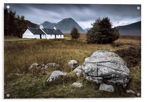 Blackrock and The Buachaille Acrylic by Dave Bowman