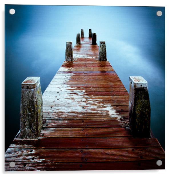 Water on the Jetty Acrylic by Dave Bowman