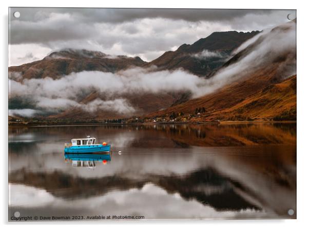 Loch Duich Fishing Boat Acrylic by Dave Bowman