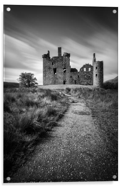 Path to Kilchurn Castle Acrylic by Dave Bowman