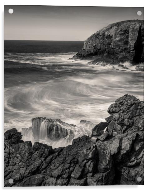 Dailbeag Stormy Sea Acrylic by Dave Bowman