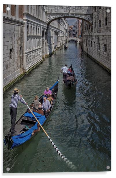  Gondola Ride in Venice Acrylic by Sarah Pymer