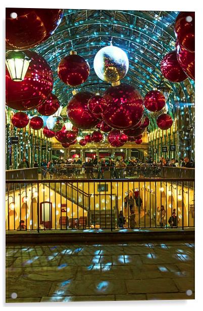 London Covent Garden - Christmas Lights & Decorati Acrylic by John Ly
