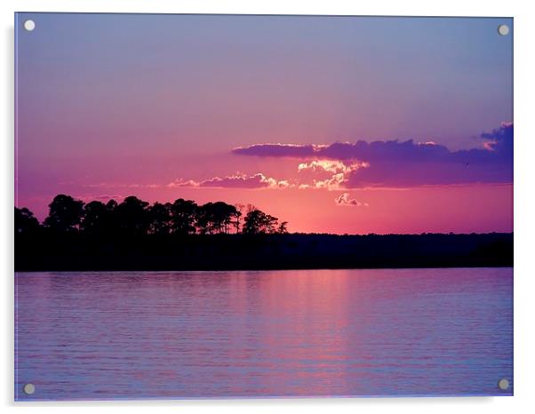 Natural light Sunset Acrylic by Jeffrey Evans