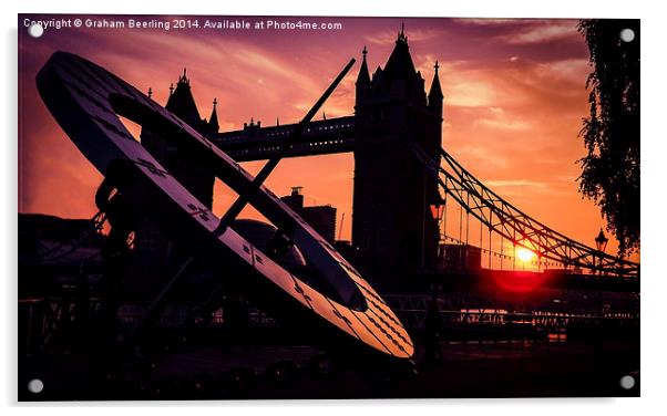  Tower Bridge Sunset Acrylic by Graham Beerling