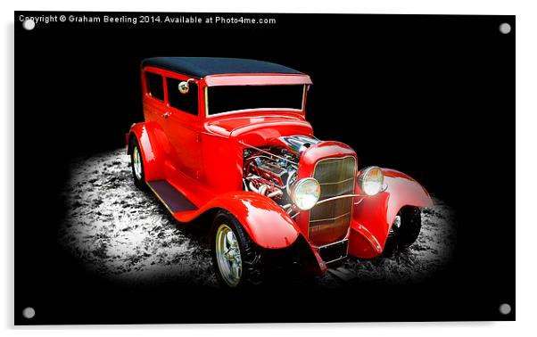  Red Hot Rod Acrylic by Graham Beerling