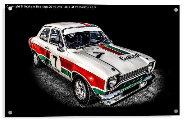 Ford Escort Sport Acrylic by Graham Beerling
