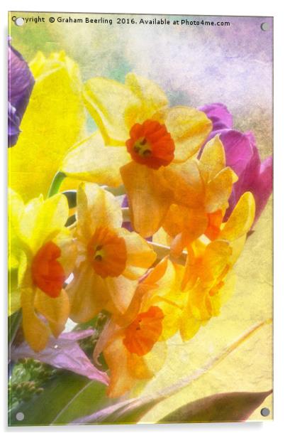 Spring Daffs Acrylic by Graham Beerling