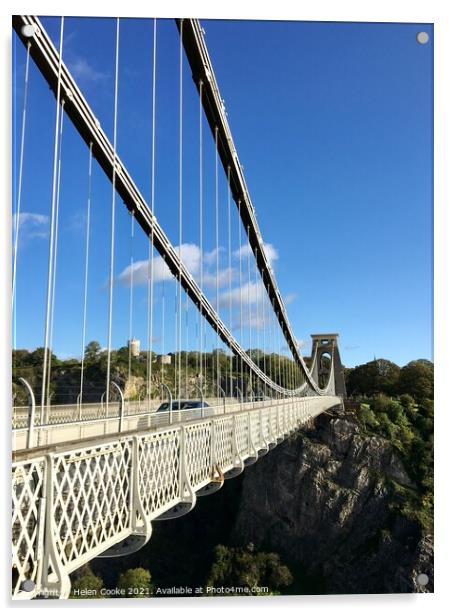 Clifton suspension bridge, Bristol UK Acrylic by Helen Cooke