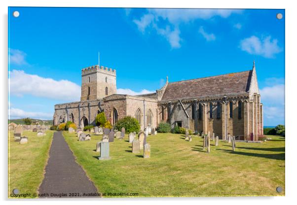 St Aidan's Church, Bamburgh, Northumberland Acrylic by Keith Douglas