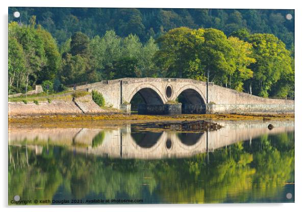 Inveraray Bridge, Scotland Acrylic by Keith Douglas