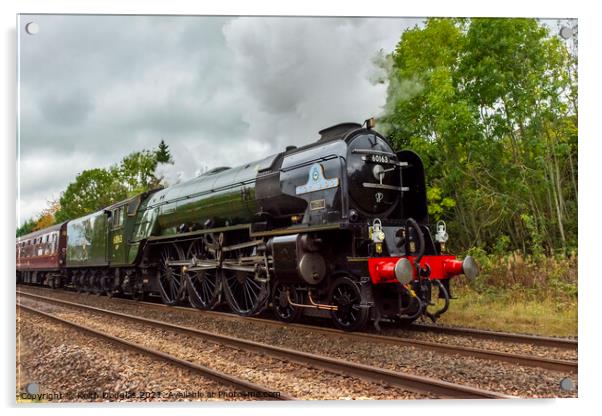 Tornado steam locomotive leaves Appleby Acrylic by Keith Douglas