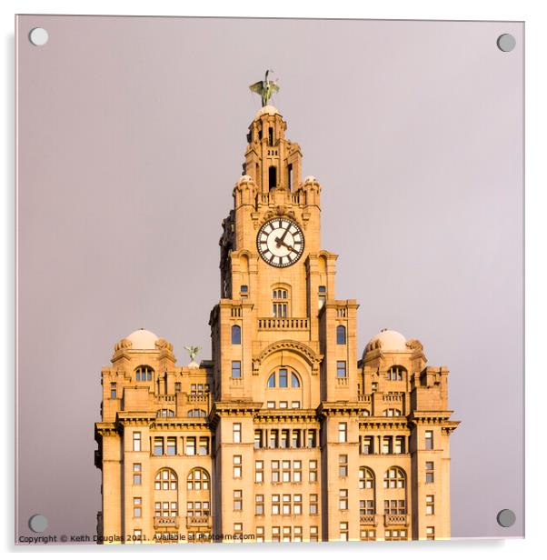 The Liver Building in Liverpool Acrylic by Keith Douglas