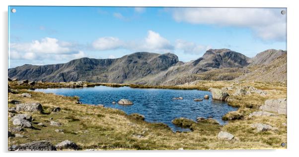 The Scafells from Three Tarns Acrylic by Keith Douglas