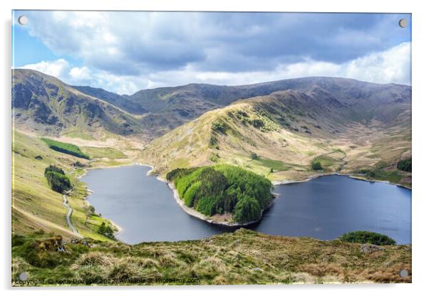 Mardale Head and Riggindale Acrylic by Keith Douglas