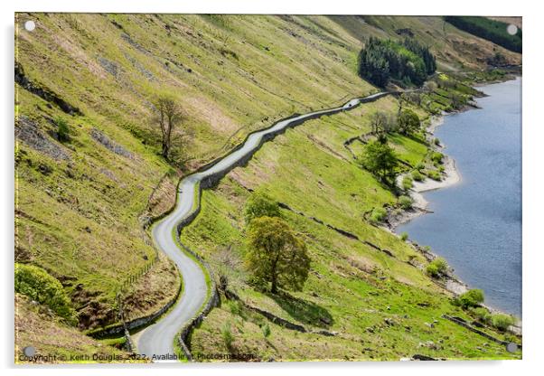 The Road to Mardale Head Acrylic by Keith Douglas