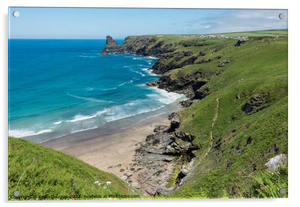 Cornwall - Coastal scenery north of Tintagel Acrylic by Keith Douglas