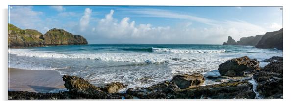 Waves at Benoath Cove, Tintagel, North Cornwall Acrylic by Keith Douglas
