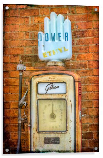 Rustic Gilbarco Petrol Pump Acrylic by Keith Douglas