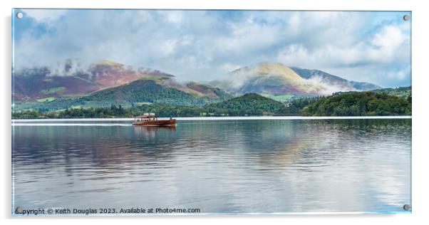 Keswick Launch on Derwent Water Acrylic by Keith Douglas