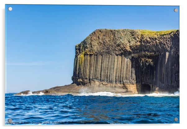 Boat Cave on Staffa Acrylic by Keith Douglas