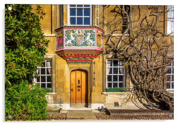 Christs College Cambridge - The Masters Lodge Acrylic by Keith Douglas