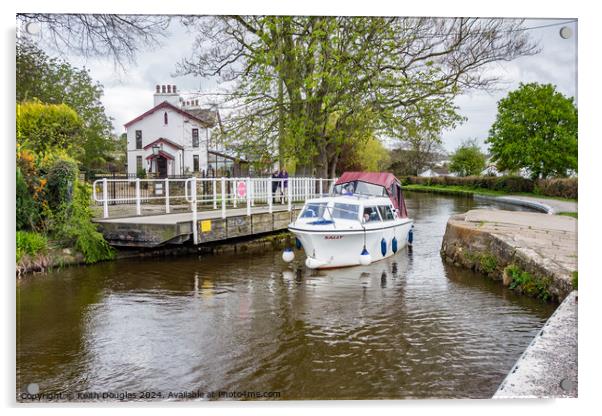 Swing Bridge, Lancaster Canal Acrylic by Keith Douglas