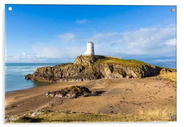 Tŵr Mawr lighthouse on Llanddwyn Island, Anglesey Acrylic by Keith Douglas