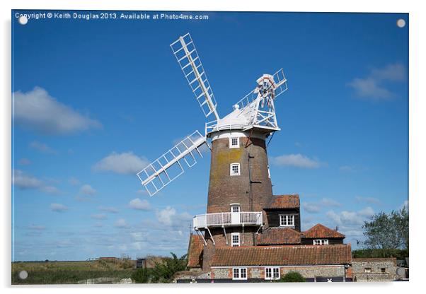 Cley Windmill Acrylic by Keith Douglas