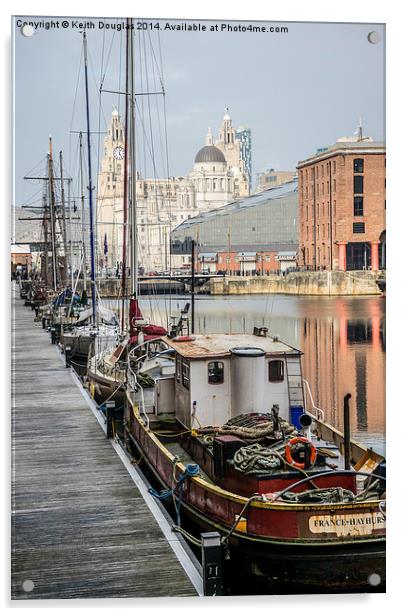 Liverpool Docks Acrylic by Keith Douglas