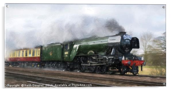 The Flying Scotsman - back to steam Acrylic by Keith Douglas