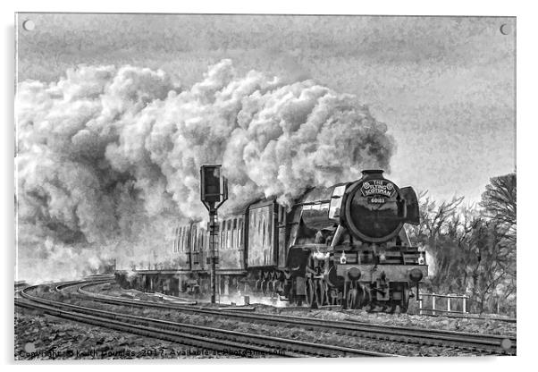 Steaming to York Acrylic by Keith Douglas