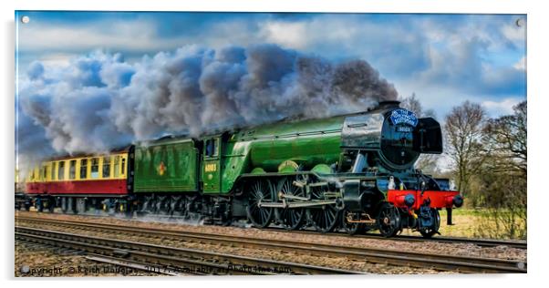 Flying Scotsman steaming to the North Acrylic by Keith Douglas