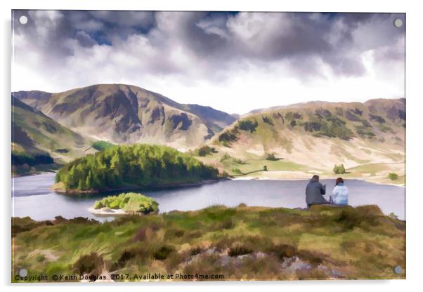 Mardale and Haweswater Acrylic by Keith Douglas