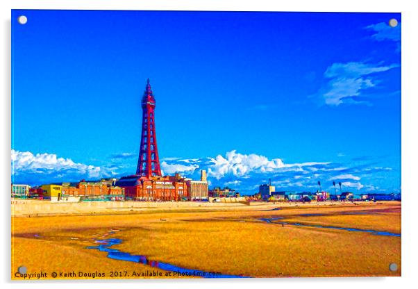 Blackpool Tower Acrylic by Keith Douglas