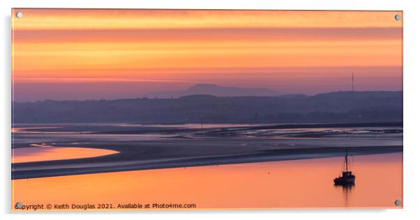 Beautiful Sunrise at Morecambe Acrylic by Keith Douglas