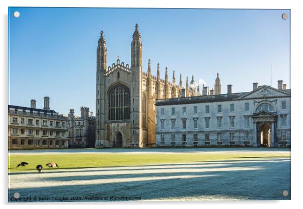 King's College Cambridge Acrylic by Keith Douglas