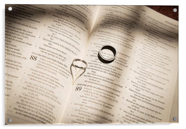  Heart ring Acrylic by Paul Walker