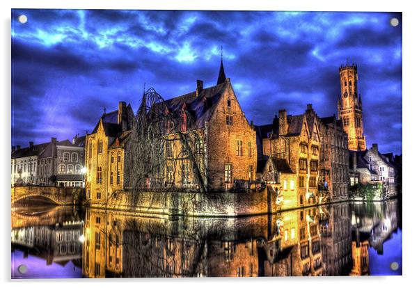  Reflections in Brugge Acrylic by Lorraine Paterson